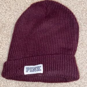 PINK maroon beanie.